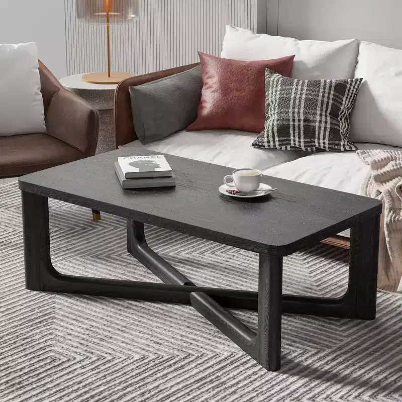PexFix Rectangle Solid Wood Coffee Table for Living Room End Table