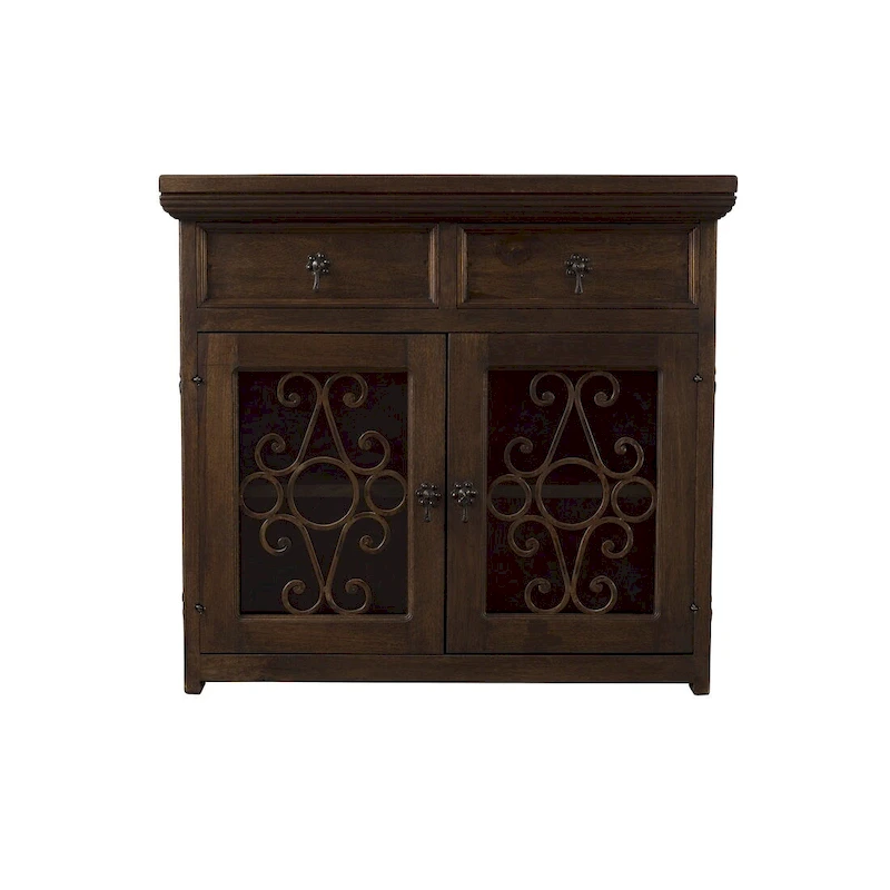 Handmade Solid Reclaimed Barn Wood & Wrought Iron Hardware Buffet & Sideboard 39 Width - N/A