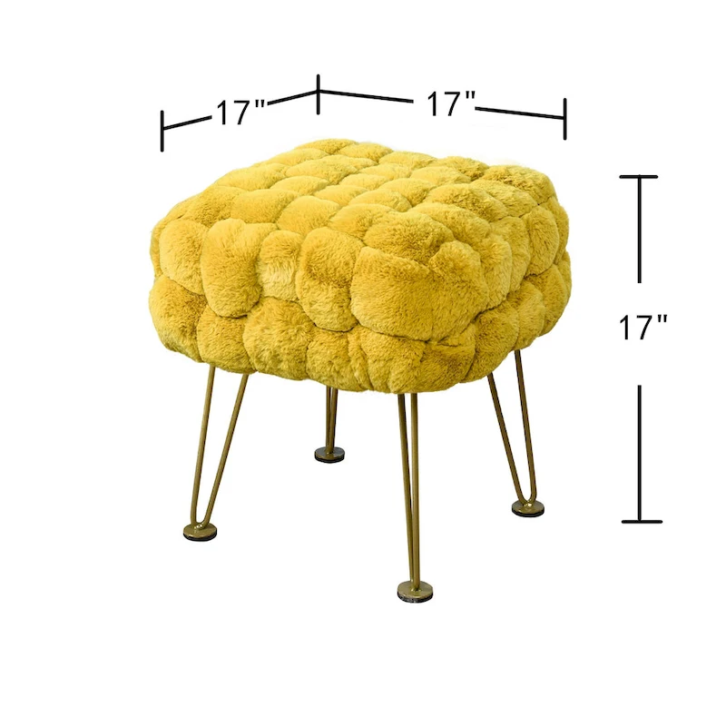 FoxFauxFur Pouf Stool