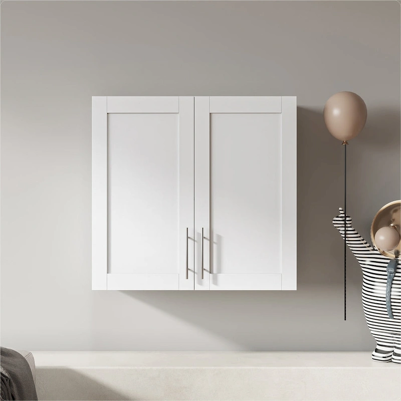 Stackable Storage Cabinet, White