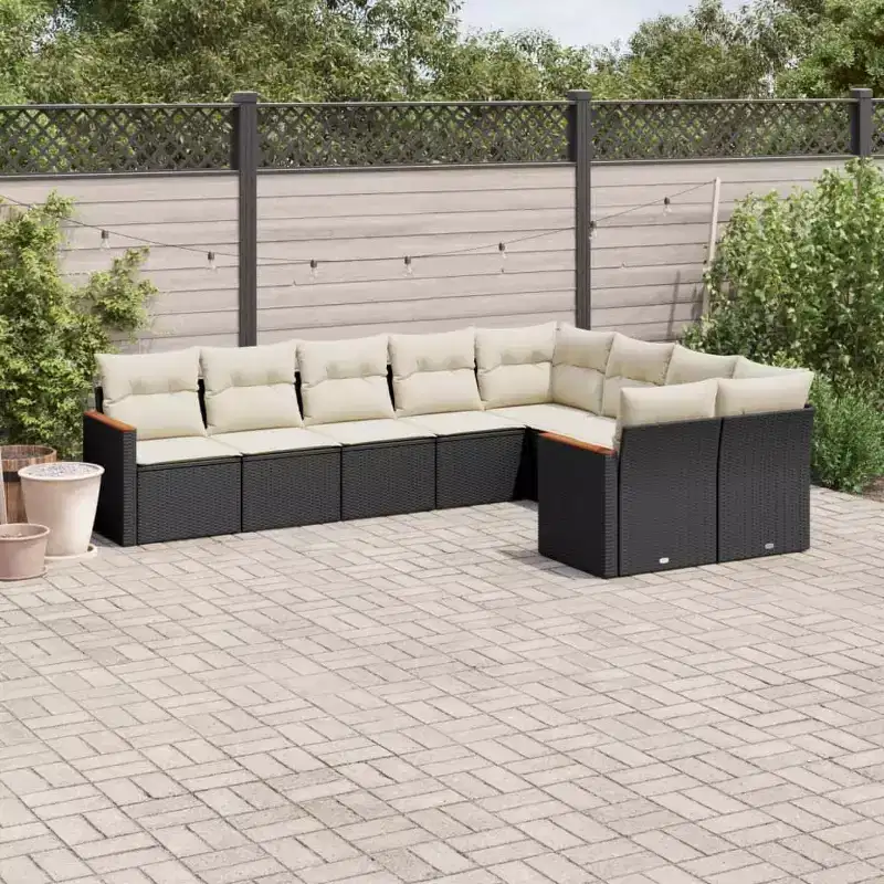 vidaXL Modular Outdoor Sofa Set with Cushions