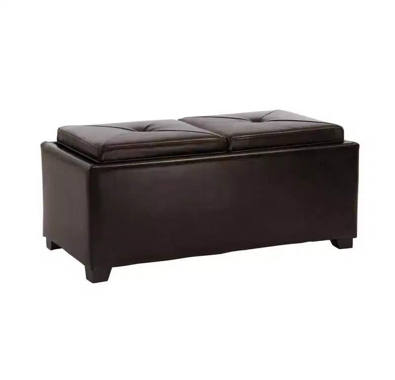 Christopher Knight Home Maxwell Contemporary Tray Top Upholstered Storage Ottoman