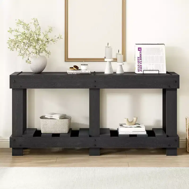 Merax Vintage Entryway Console Table with Reinforced Legs