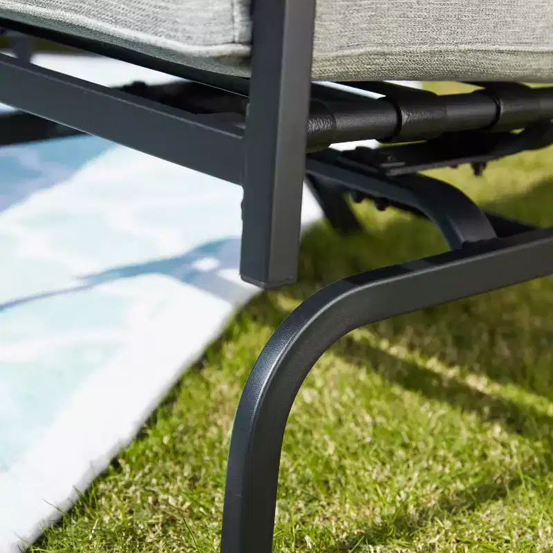2pk Steel Patio Accent Chairs - Lokatse