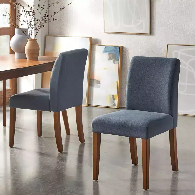 Armless Upholstered Dining Chair, Set of 2 – Multiple Colors