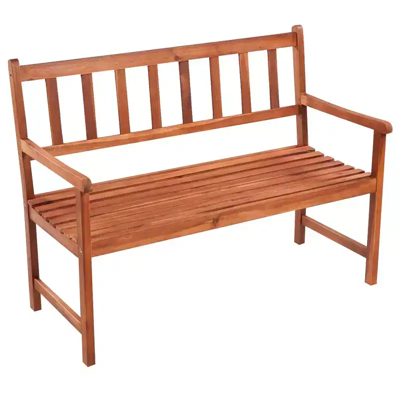 Garden Bench Wooden finish with cream cushion