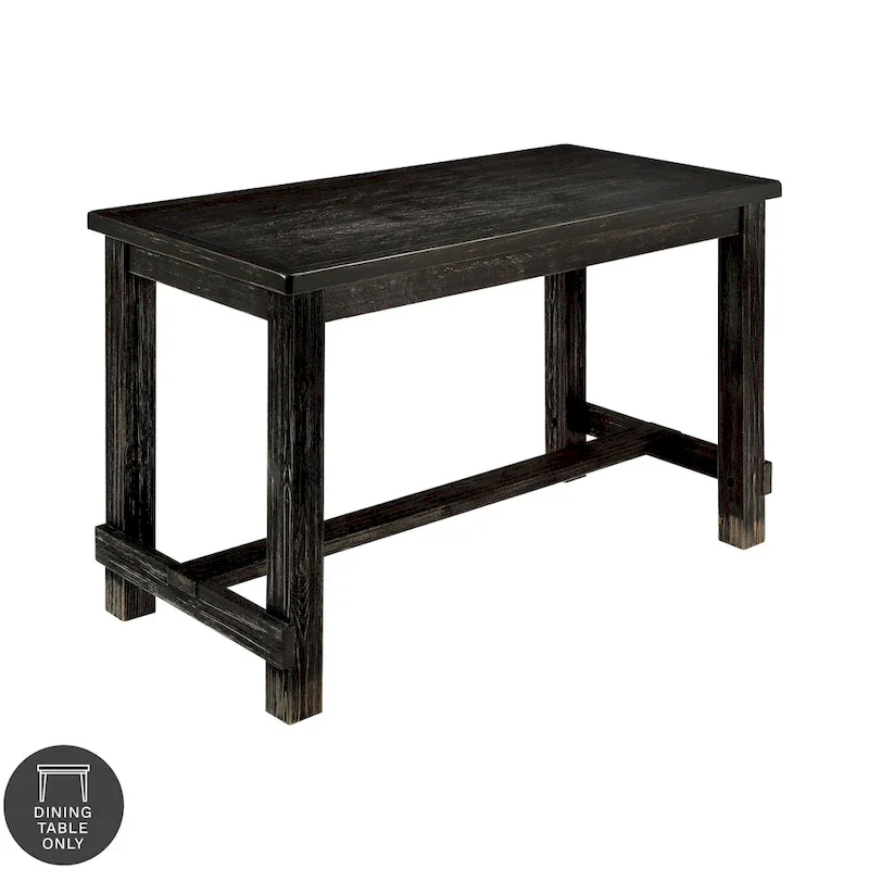 Rustic Black 60-inch Counter Height Dining Table