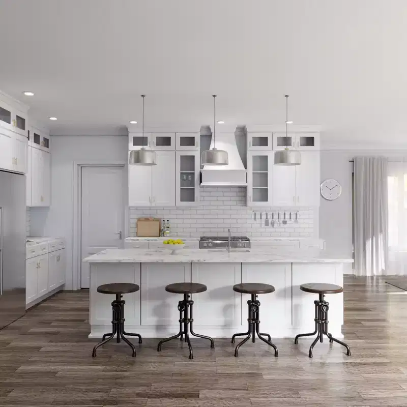 HOMLUX Easy-DIY Shaker White Ready to Assemble Wall Blind Kitchen Cabinet