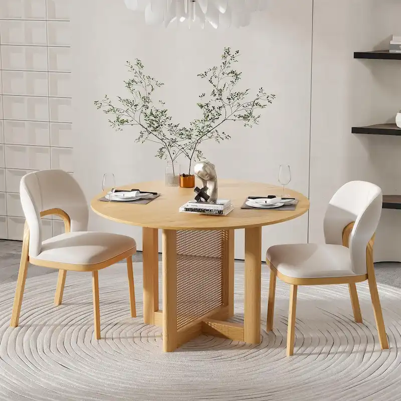 Solid Wood Round Dining Table 4-6 People