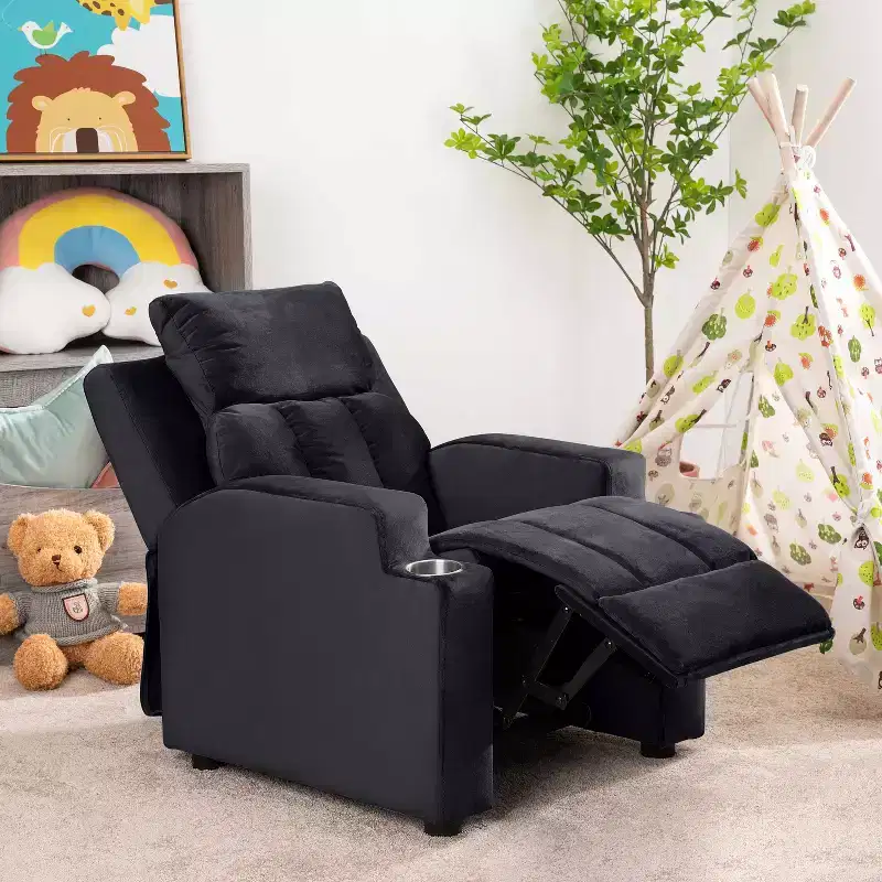 Home Imports Emporium Kids Recliner Chair  Plush Toddler Recliner for Ages 15, Comfy Upholstered Chair for Nursery or Bedroom