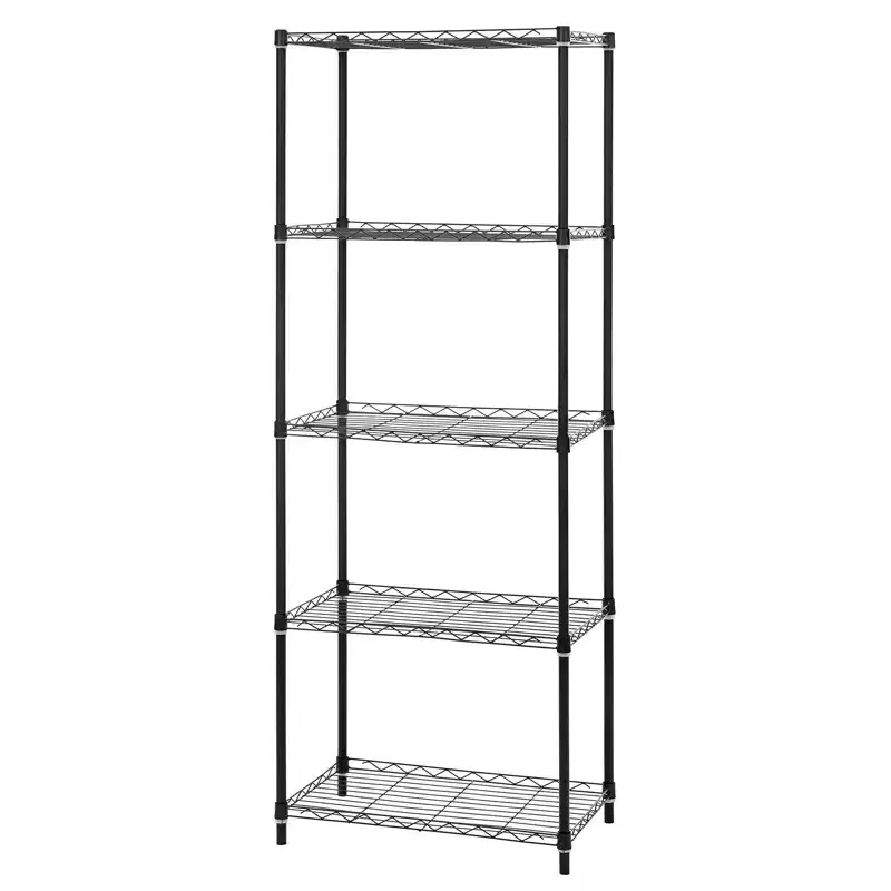 HONEIER 5-Tier Heavy Duty Storage Rack Shelving Unit Black