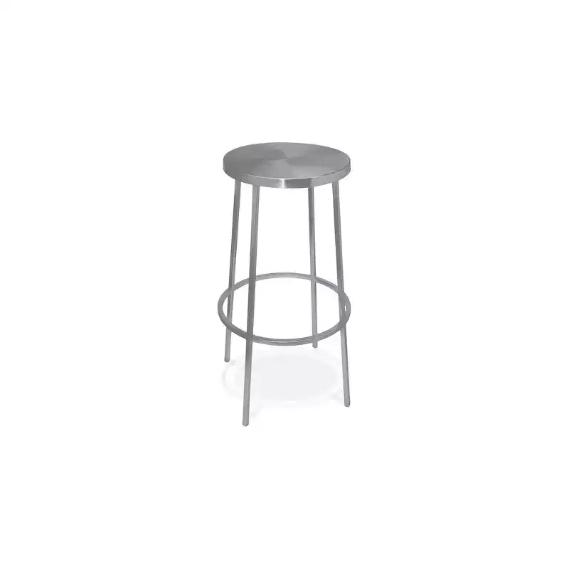 Silver Iron Bar Stool