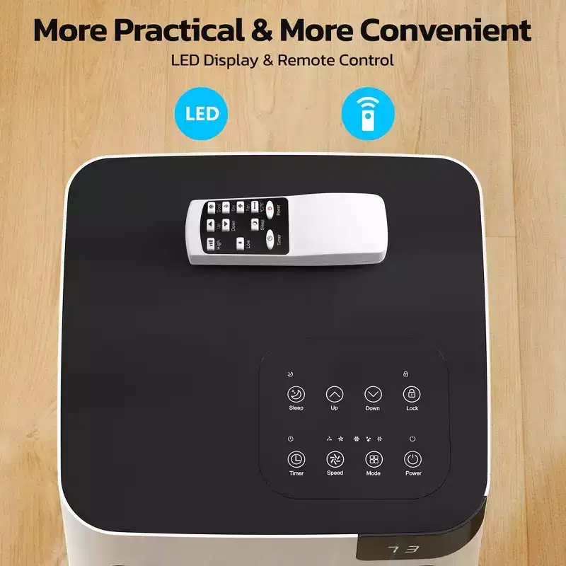 Portable Air Conditioners, 8,000 BTU Portable AC Unit with Cool, Fan & Dry Modes/Energy Efficient/24Hrs Timer for Bedroom, White
