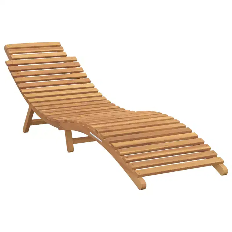 vidaXL Garden Sunlounger with Cushion Brown 77.95 x 21.65 x 23.03 in