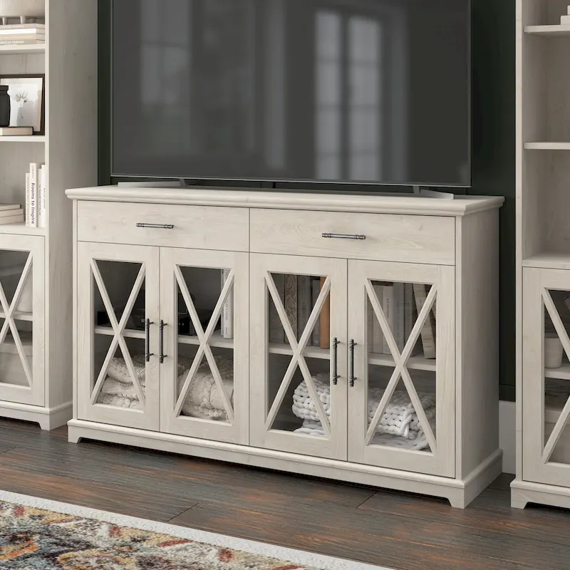 60W Farmhouse TV Stand for TVs up to 75 Inches