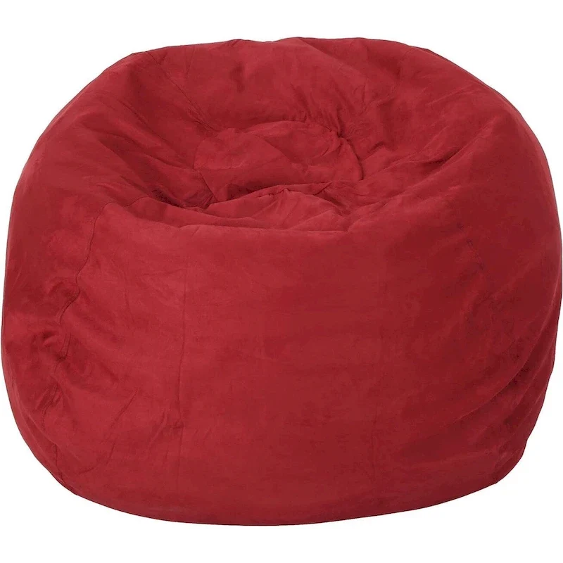 5-Foot Shredded Foam Bean Bag Chair with Removable Microsuede Cover