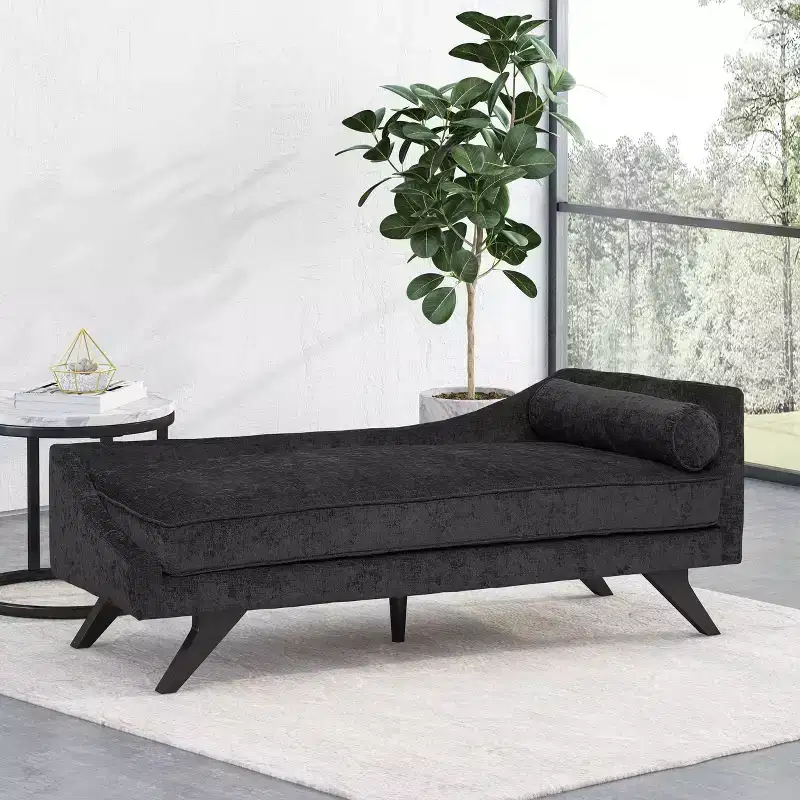 Mid Century Modern Fabric Chaise Lounge