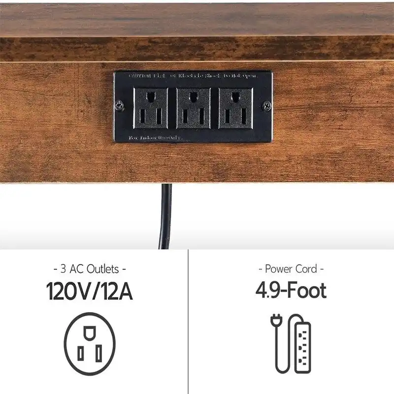 2-Drawer File Cabinet with Power Outlet