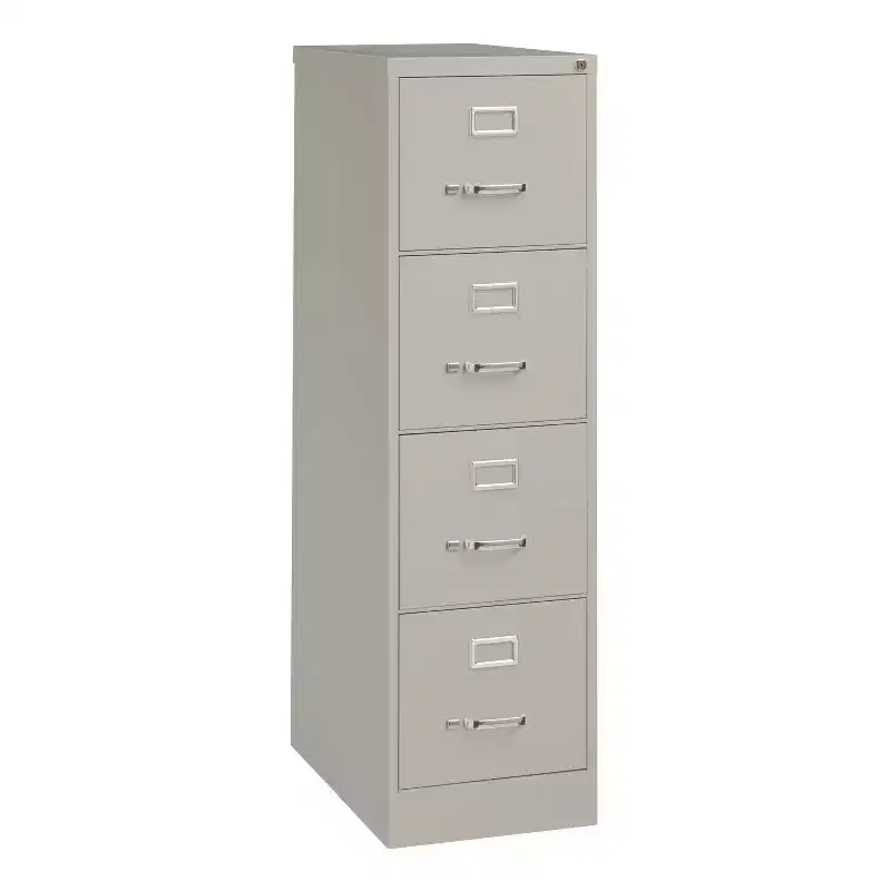 Alera Economy Vertical File, 4 Letter-Size File Drawers, Light Gray, 15 x 25 x 52