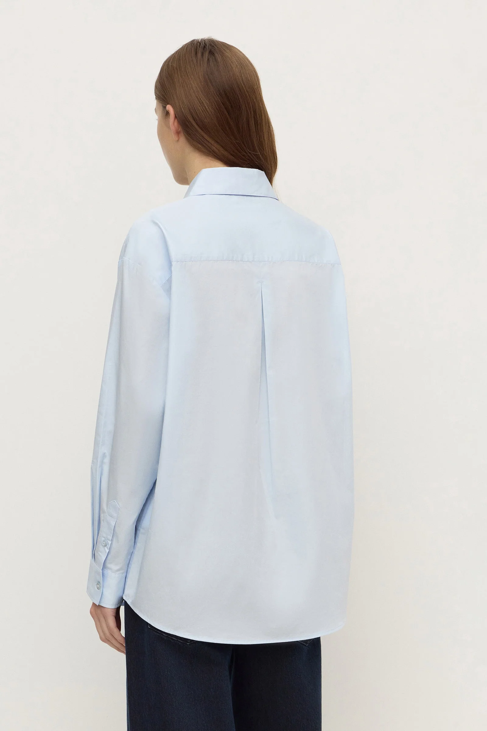 Powder Blue Cotton Poplin Shirt