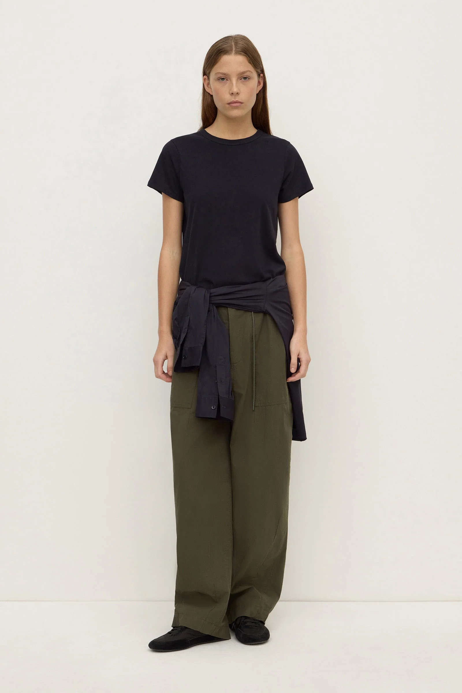 Cropped Cotton Tee