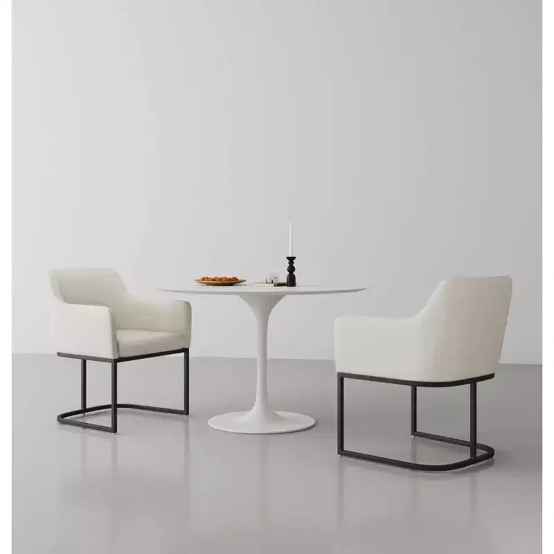 Set of 2 Serena Modern Leatherette Upholstered Dining Armchairs - Manhattan Comfort
