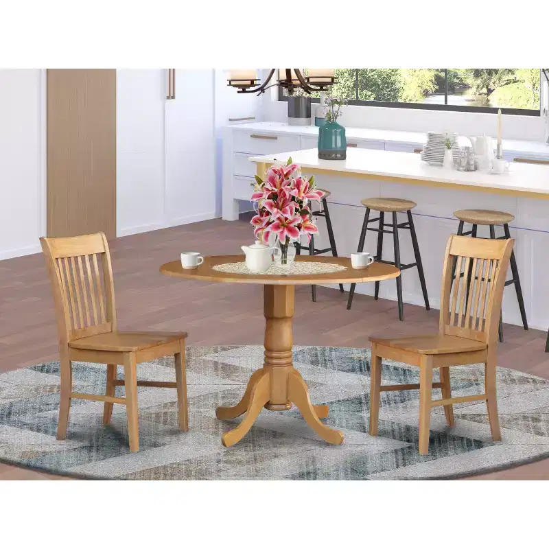Small Kitchen Table Set-Round Kitchen Table And 2 Chairs