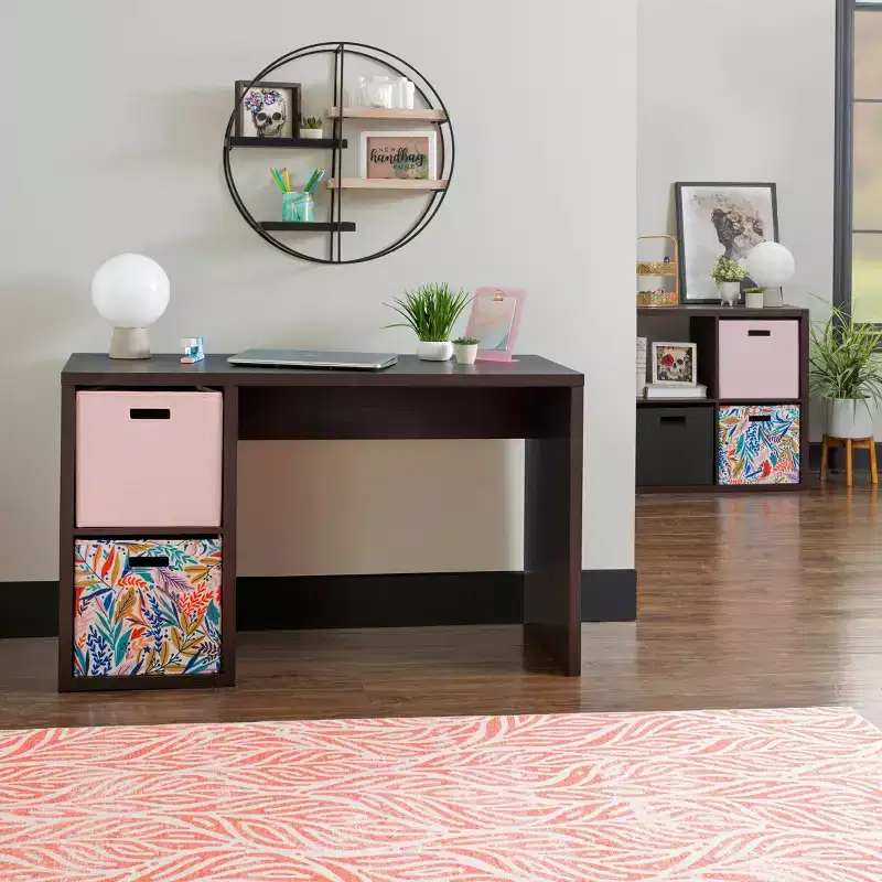 2-Cube Storage Desk, MDF, 48.7