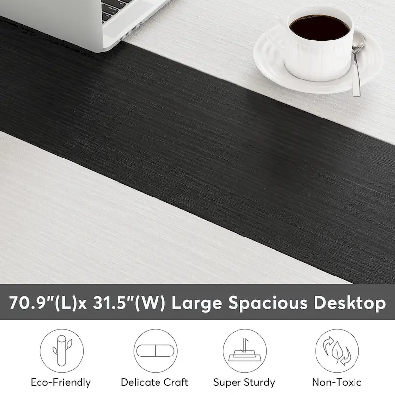 70.8 Large Computer Desk Conference Table with Thicken Frame