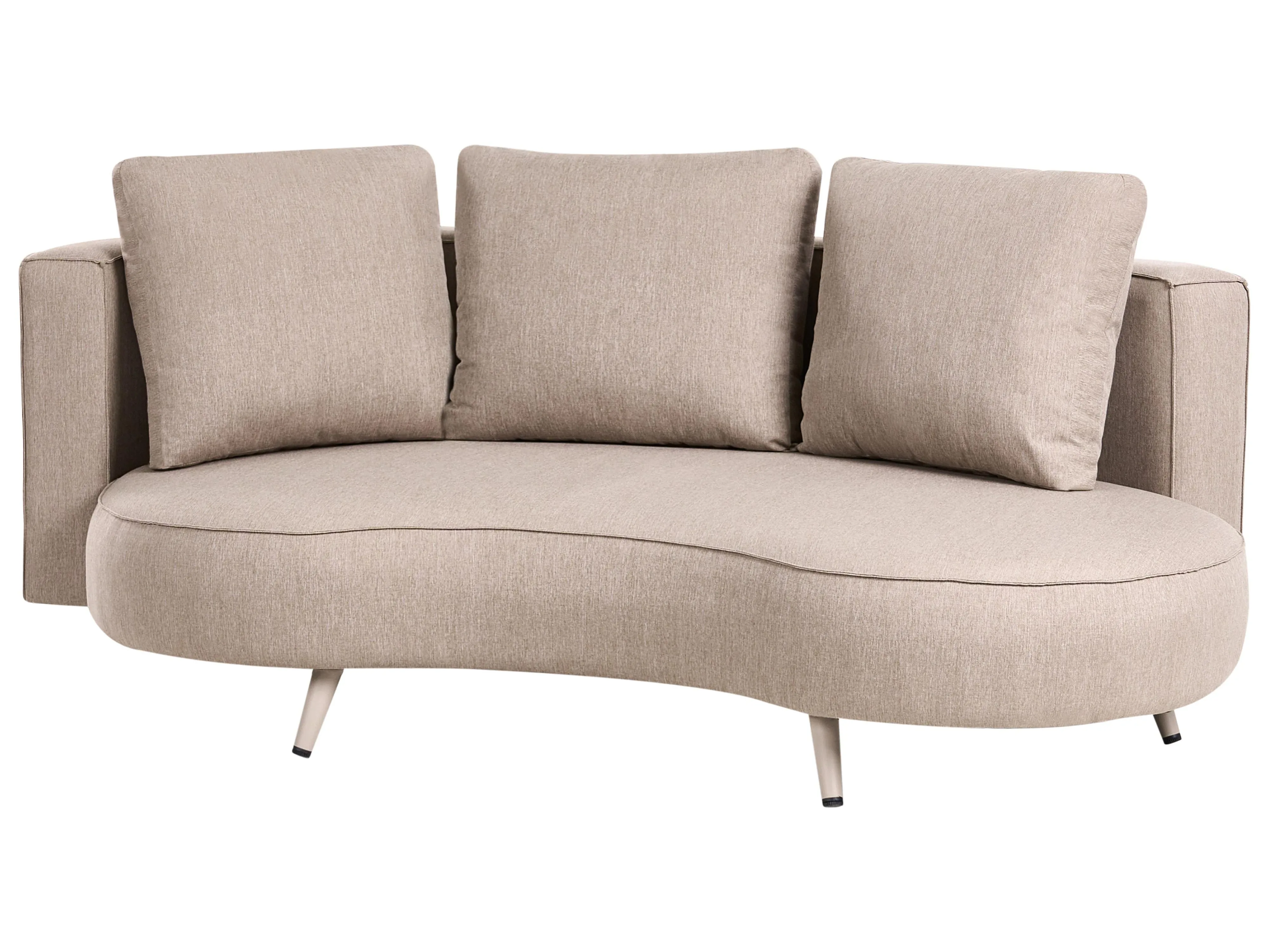 Divano da giardino 3 posti Lato destro Beige