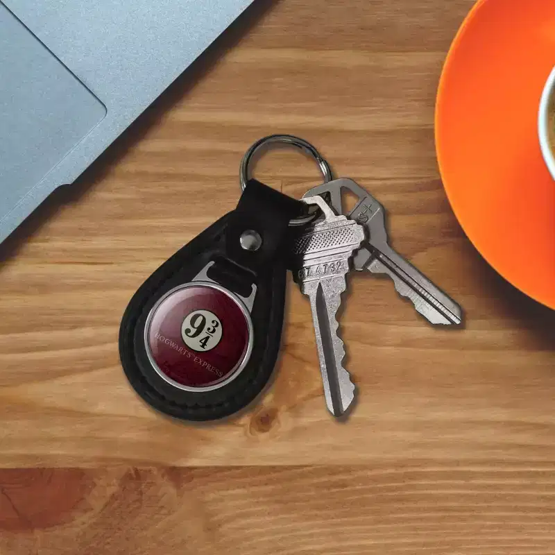 Harry Potter Hogwarts Express Tickets Black Leather Keychain