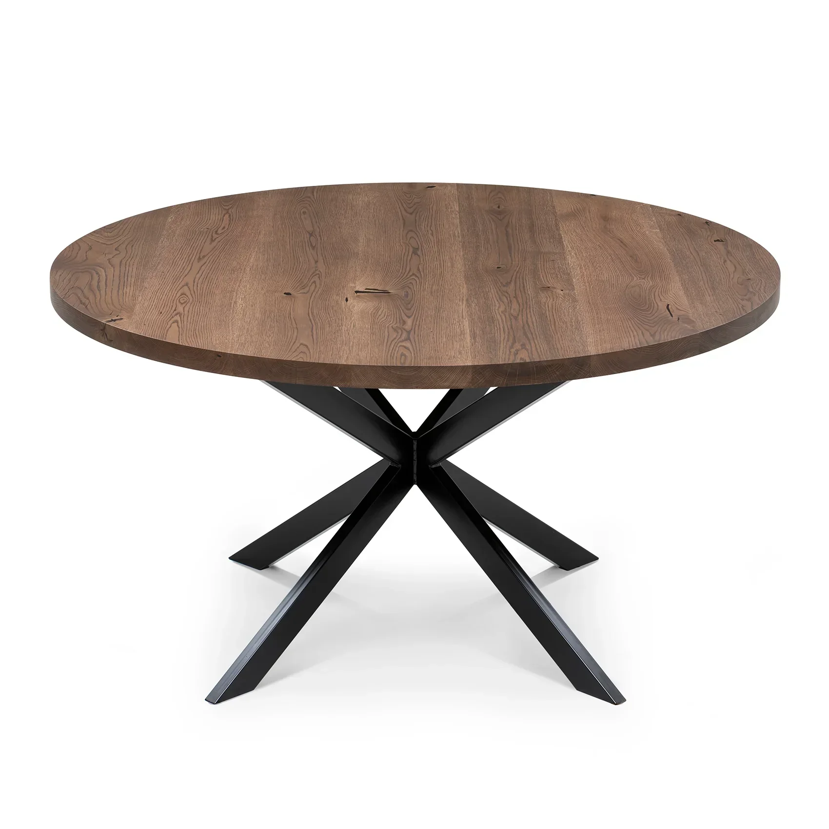 Round Dining Table in Dark Oak - Introducing our handcrafted solid oak round dining table - a stunning addition to any home - Made from