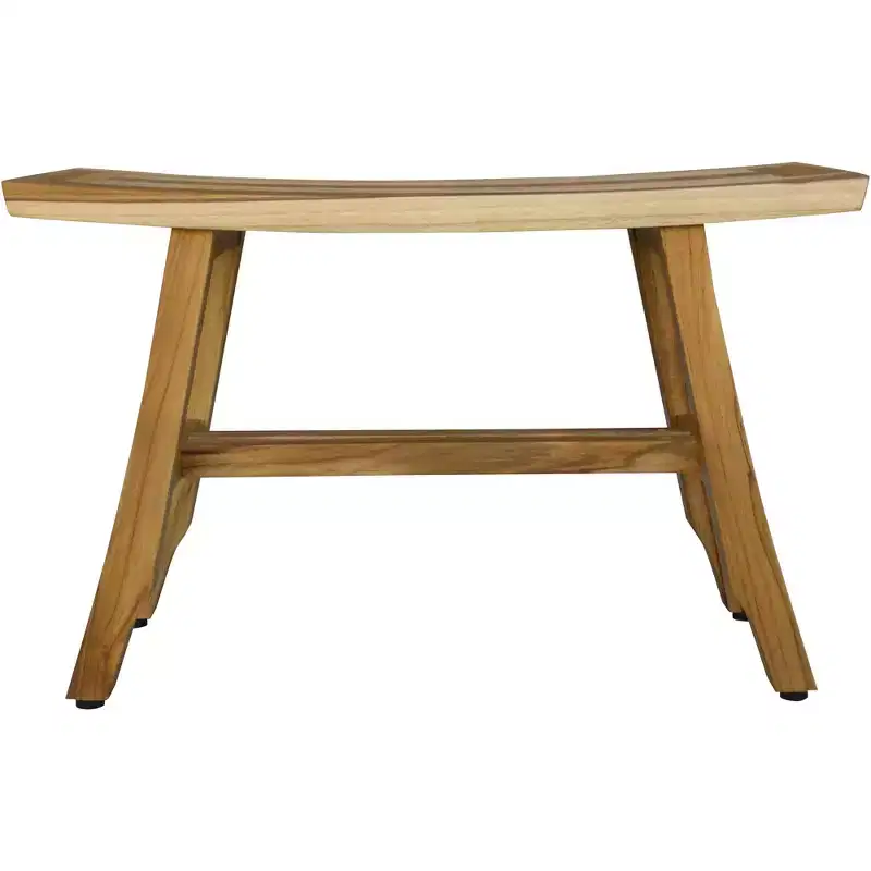 28 Natural Teak Rectangular Shower Bench
