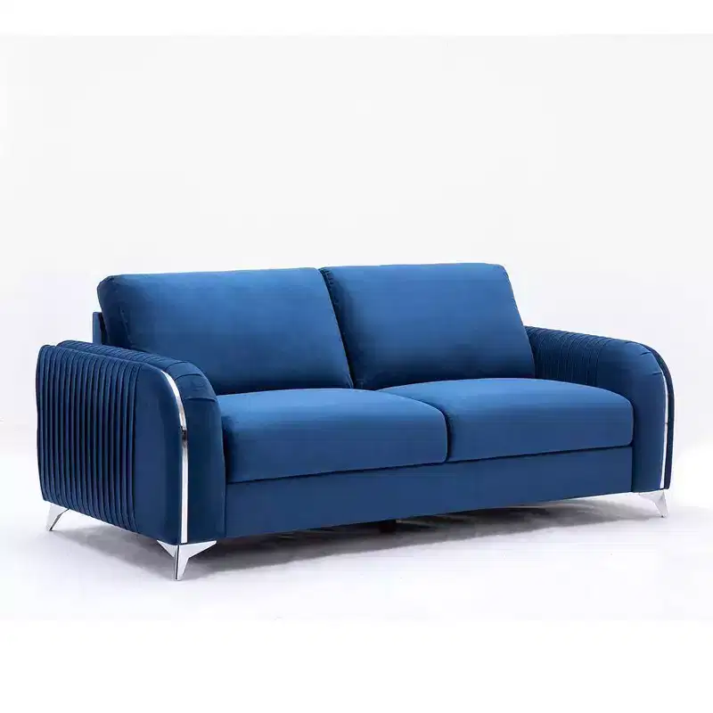 79" Sofa Blue Velvet