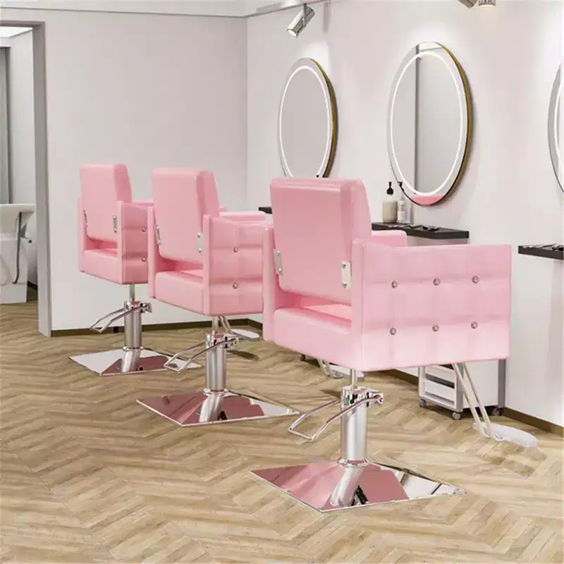 Karl Home Pink Heavy Duty Hydraulic Hair Stylist Salon Chair wiht Diamond Accents