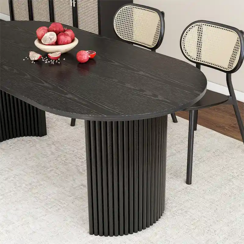 Solid Wood Oval Dining Table