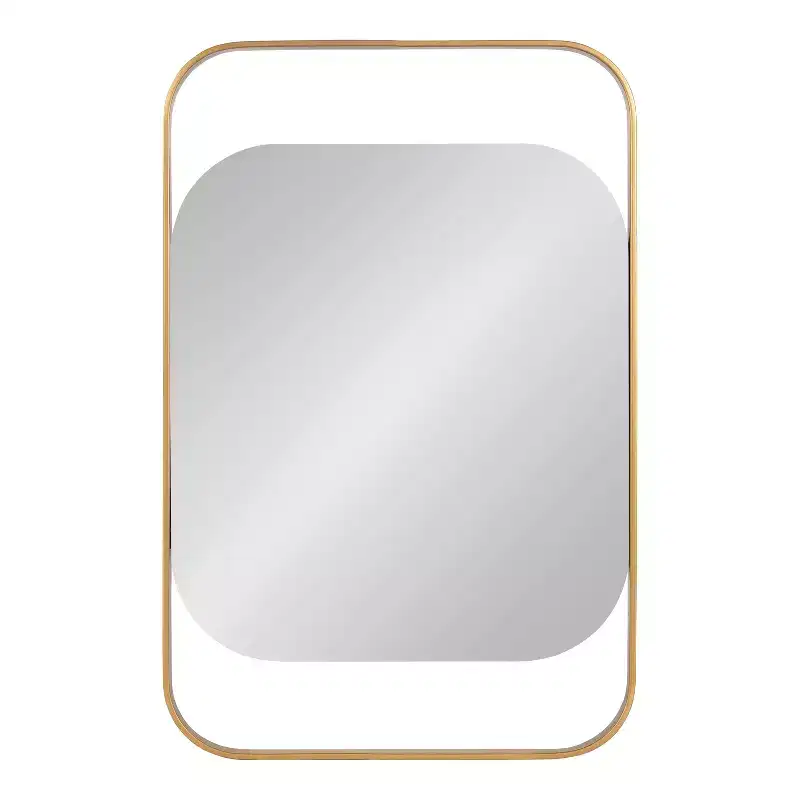 Kate and Laurel Kellom Metal Rectangle Mirror, 20x30, Gold
