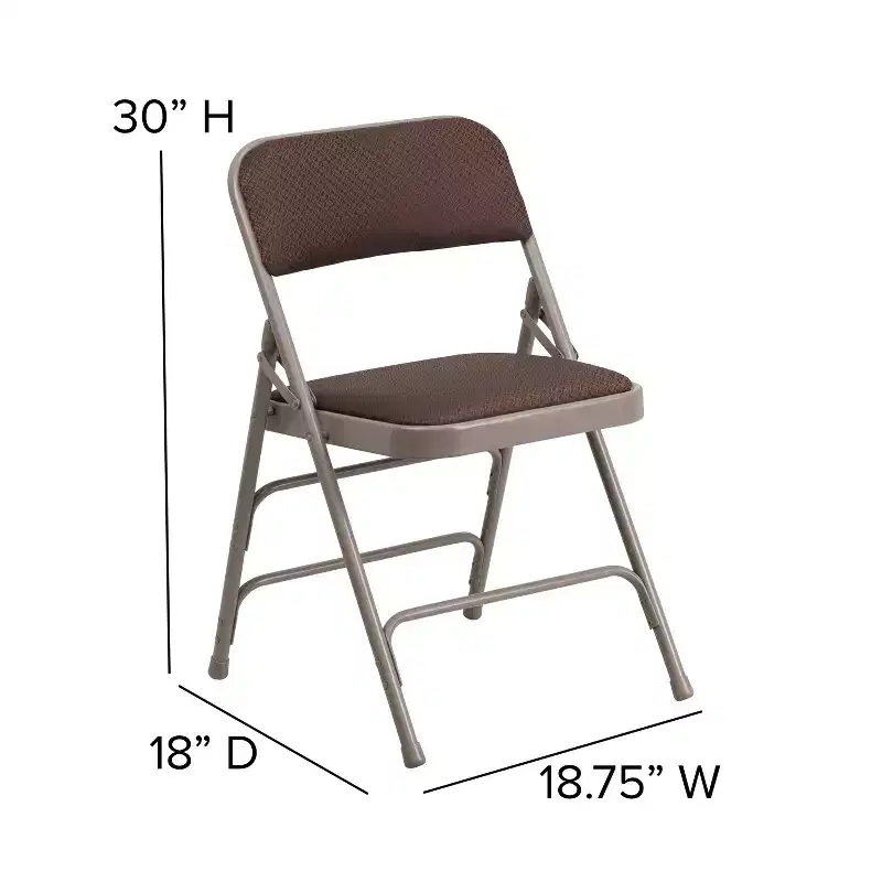 2-Pack Home & Office Party Events Fabric Padded Metal Folding Chair