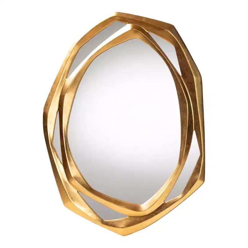 Antique Goldleaf Oval Accent Wall Mirror