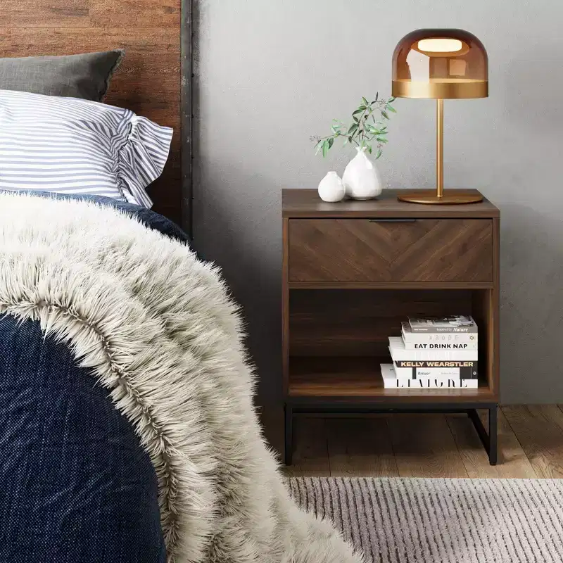 Herringbone Wood Cabinet