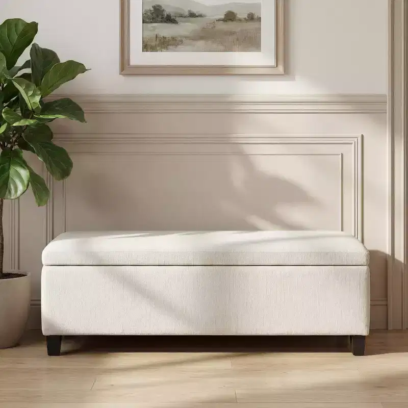 Christopher Knight Home Jintana Modern Wooden Boucle Upholstered Bench with Hidden Storage