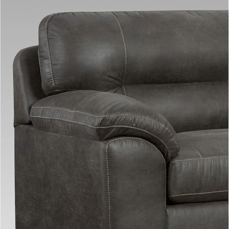 Tirana Contemporary Fabric Pillow-top Arm Sofa and Loveseat in Sequoia Ash