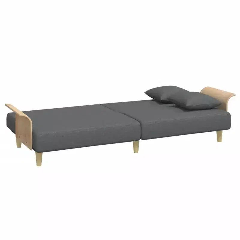 2-Seater Sofa Bed - Dark Gray Velvet