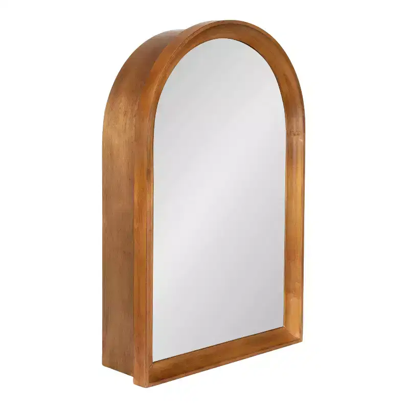 Arch Mirror Vanity Cabinet, Wall-Mounted Medicine Cabinet with Storage
