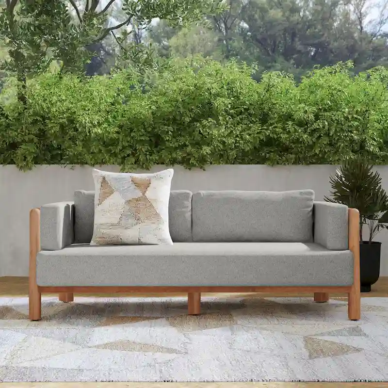 Classic Home Aston Teak Wood Outdoor Sofa