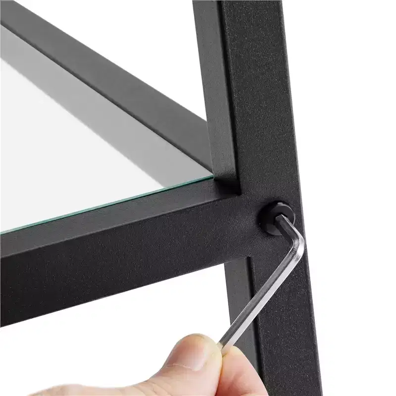 3-Layer Tempered Glass Console Table