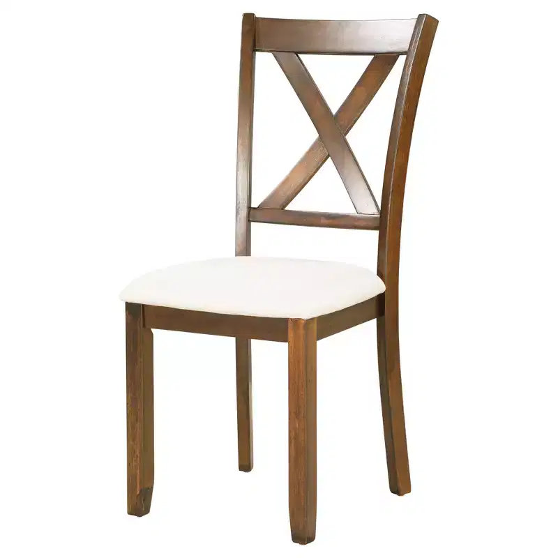 Whisen 6-Piece Wooden Rectangular Kitchen Dining Table Set with 4 Fabric Chairs and Bench