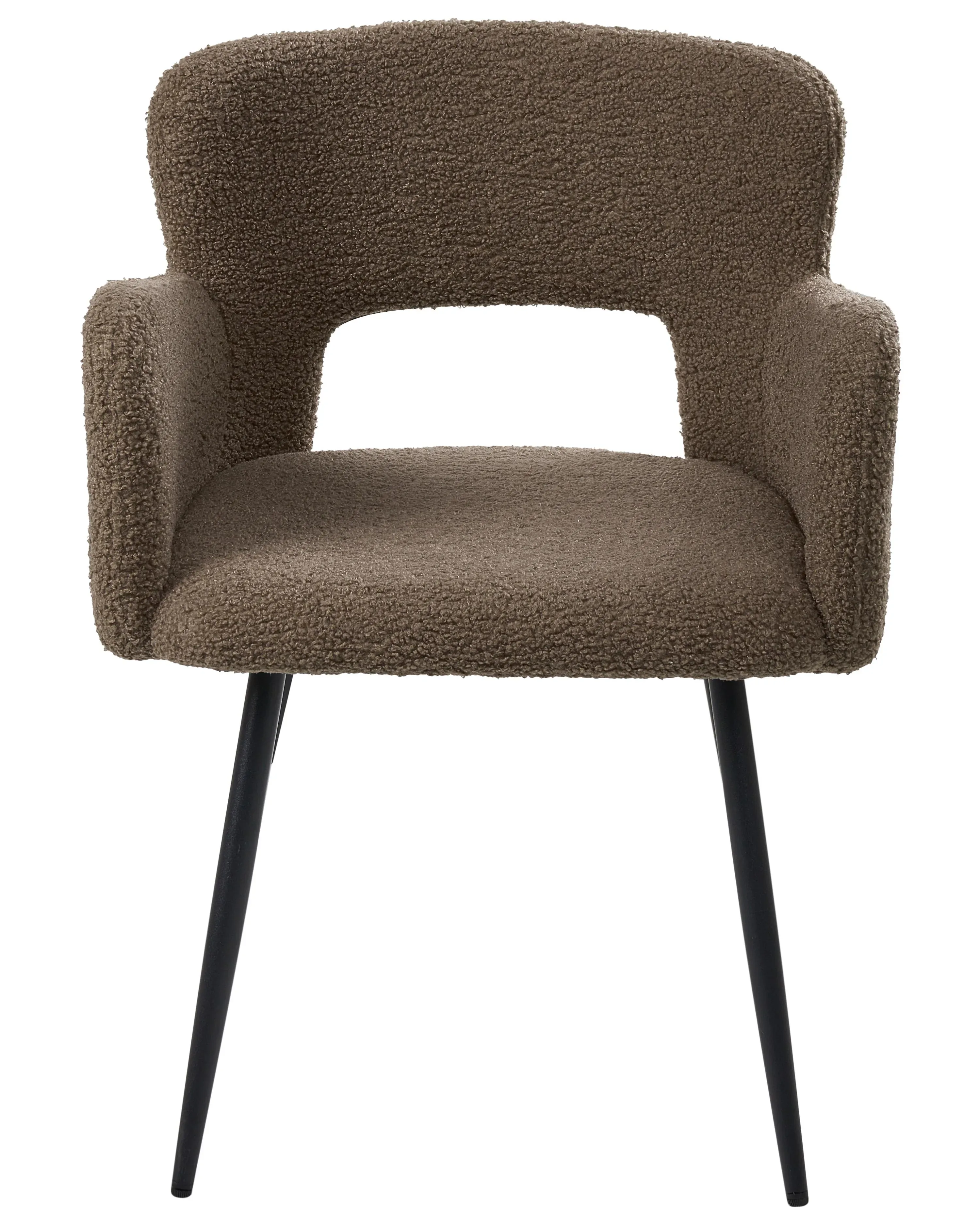 Set di 2 sedie da pranzo Bouclé Marrone