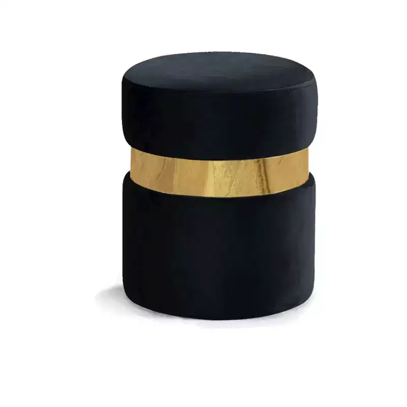Meridian Furniture,Hailey Velvet Ottoman/Stool