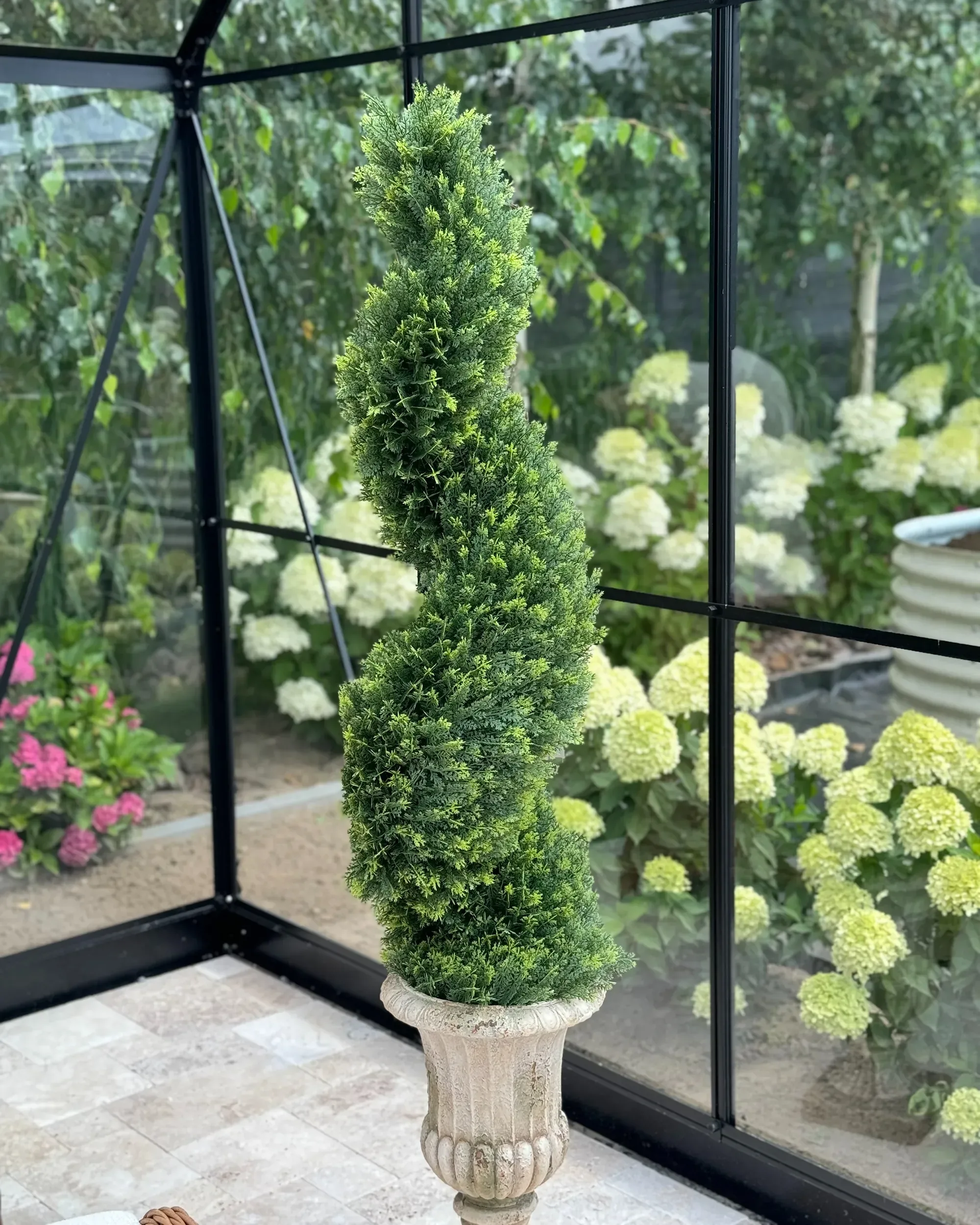 Pianta artificiale CYPRESS SPIRAL TREE 126 cm Verde